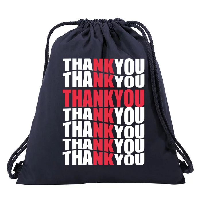 Jesus Thank You Cross Lord Savior Christian Love Religious Drawstring Bag