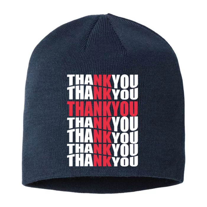 Jesus Thank You Cross Lord Savior Christian Love Religious 8 1/2in Sustainable Knit Beanie