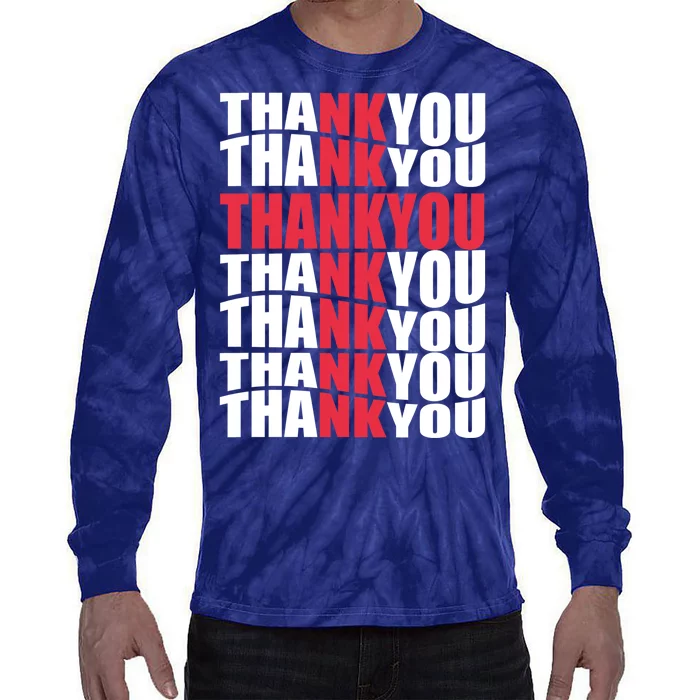 Jesus Thank You Cross Lord Savior Christian Love Religious Tie-Dye Long Sleeve Shirt