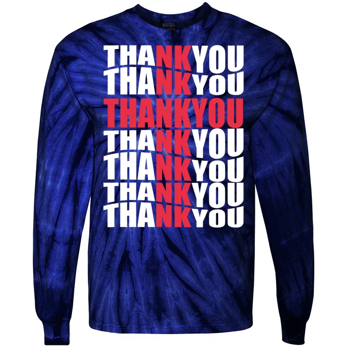 Jesus Thank You Cross Lord Savior Christian Love Religious Tie-Dye Long Sleeve Shirt