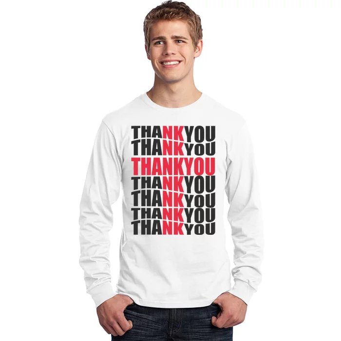 Jesus Thank You Cross Lord Savior Christian Love Religious Long Sleeve Shirt