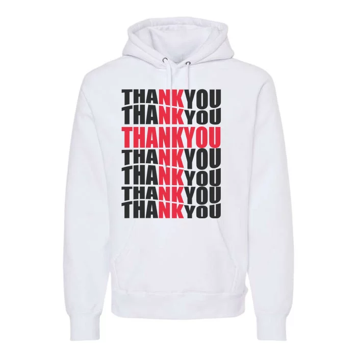 Jesus Thank You Cross Lord Savior Christian Love Religious Premium Hoodie