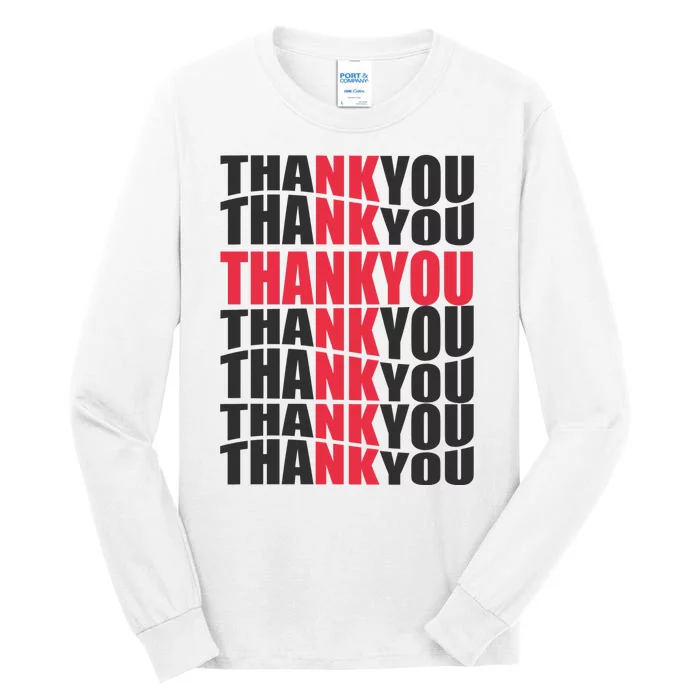 Jesus Thank You Cross Lord Savior Christian Love Religious Tall Long Sleeve T-Shirt