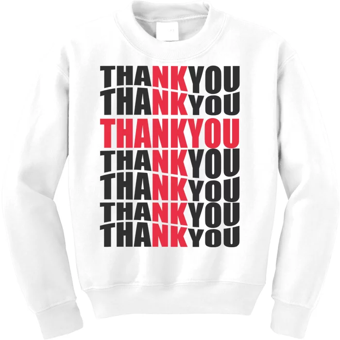 Jesus Thank You Cross Lord Savior Christian Love Religious Kids Sweatshirt