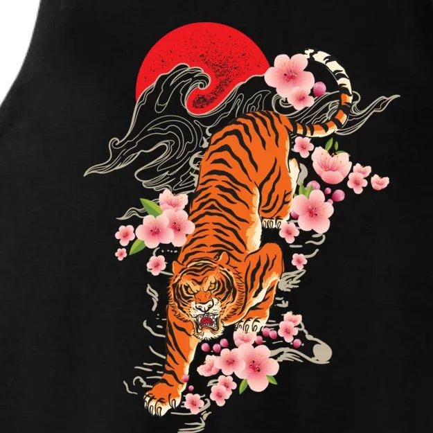 Japanese Tiger Zoologist Wild Animal Zoo Lover Safari Ladies Tri-Blend Wicking Tank