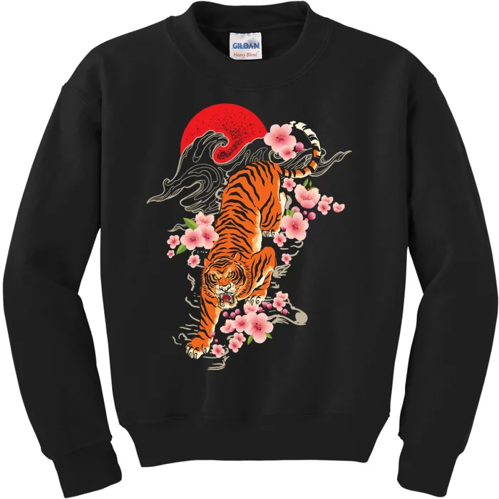 Japanese Tiger Zoologist Wild Animal Zoo Lover Safari Kids Sweatshirt