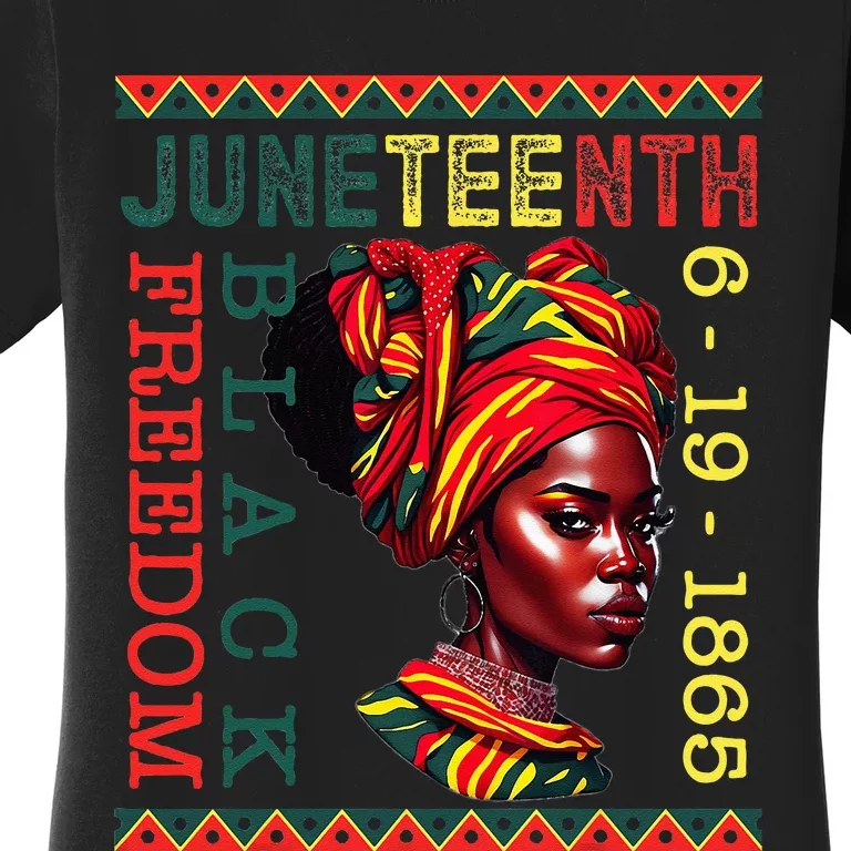 Juneteenth USA African American Melanin Black History Month Women's T-Shirt