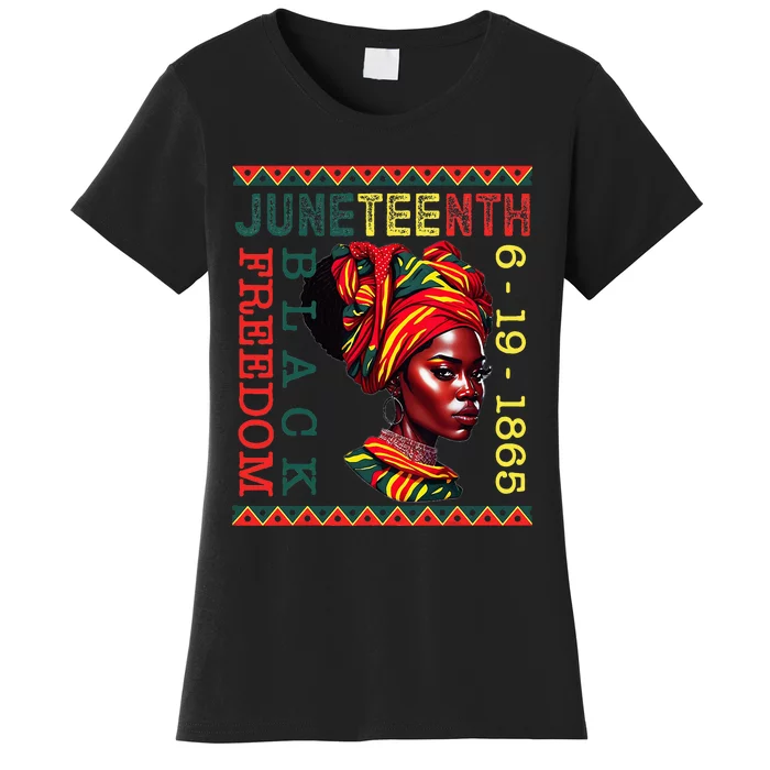 Juneteenth USA African American Melanin Black History Month Women's T-Shirt