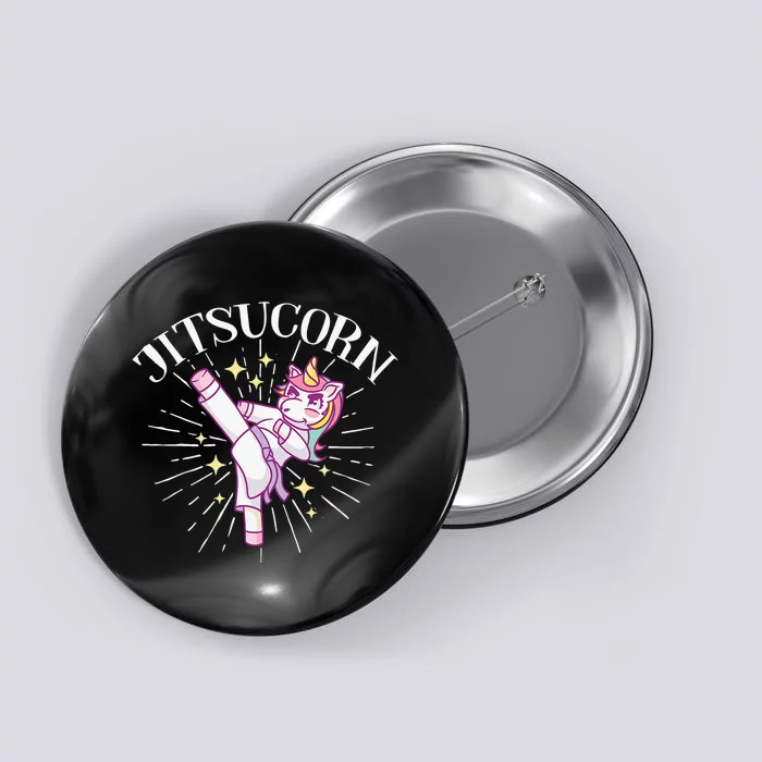 Jitsucorn Unicorn Brazilian Jiu Jitsu BJJ Button