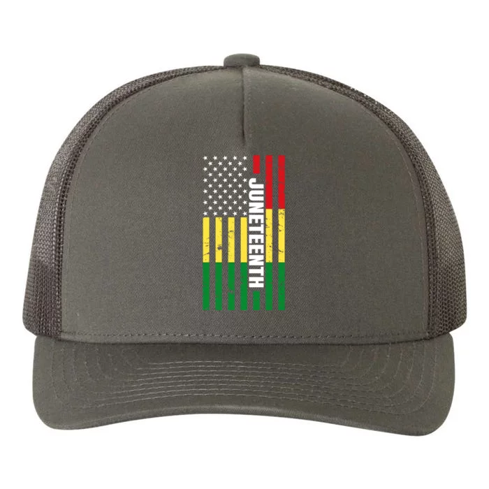 Juneteenth USA Black History Month Flag Yupoong Adult 5-Panel Trucker Hat