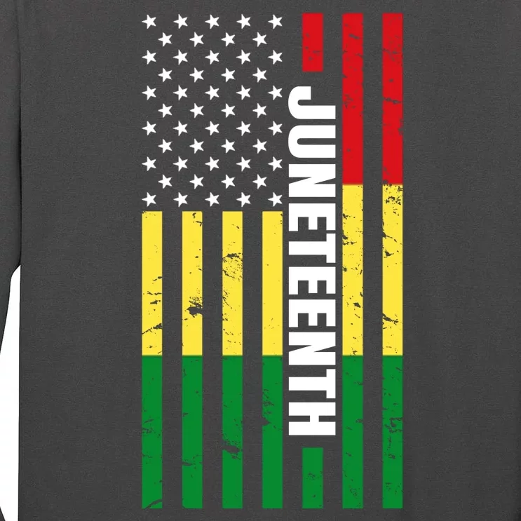 Juneteenth USA Black History Month Flag Tall Long Sleeve T-Shirt