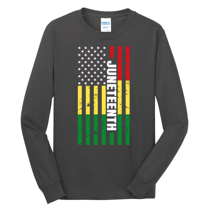 Juneteenth USA Black History Month Flag Tall Long Sleeve T-Shirt