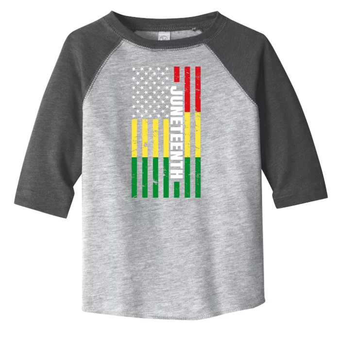 Juneteenth USA Black History Month Flag Toddler Fine Jersey T-Shirt