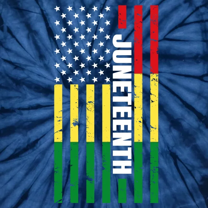 Juneteenth USA Black History Month Flag Tie-Dye T-Shirt