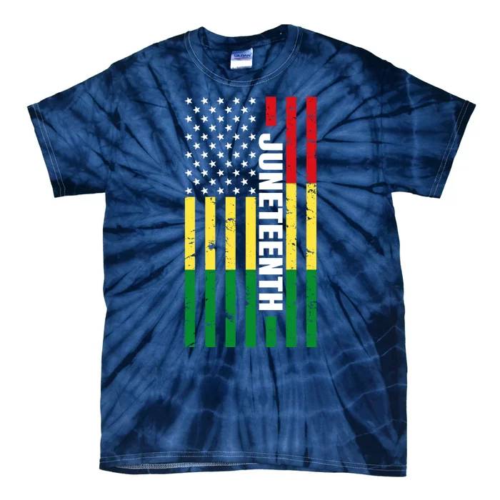 Juneteenth USA Black History Month Flag Tie-Dye T-Shirt