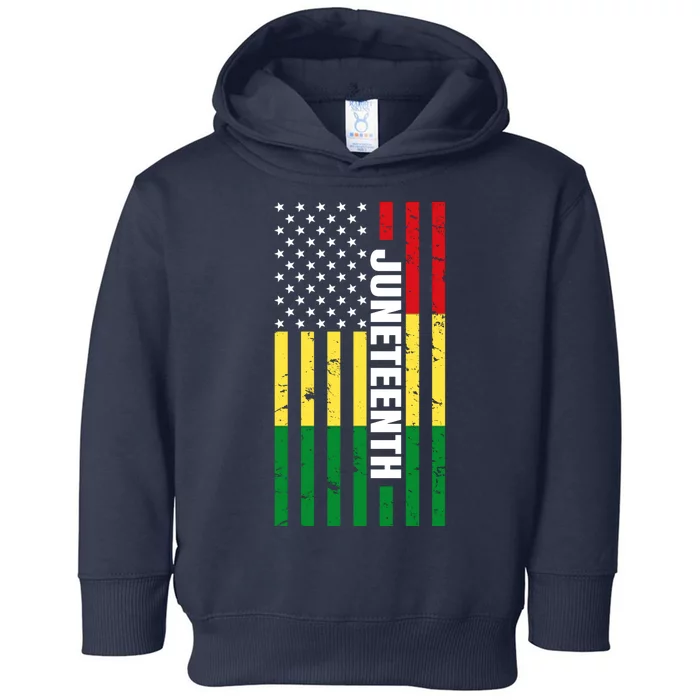 Juneteenth USA Black History Month Flag Toddler Hoodie