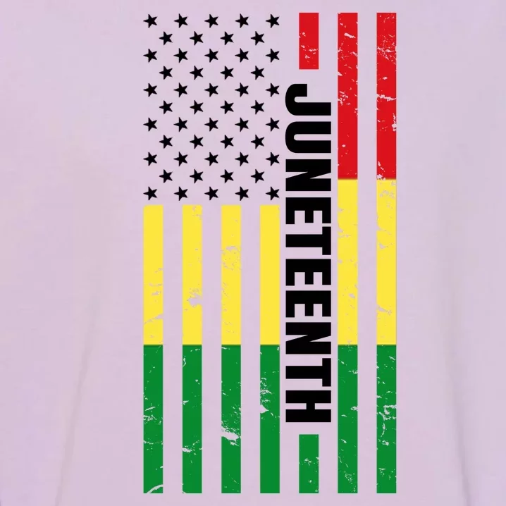 Juneteenth USA Black History Month Flag Garment-Dyed Sweatshirt