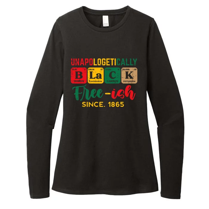 Juneteenth Unapologetically Black Periodic Womens CVC Long Sleeve Shirt