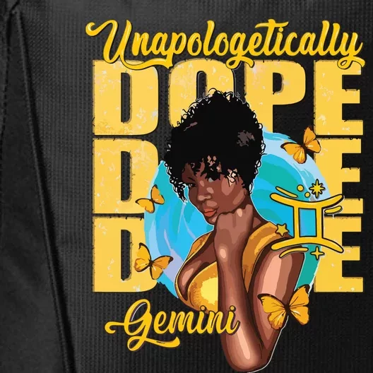 Juneteenth Unapologetically Dope Gemini Melanin Horoscope City Backpack