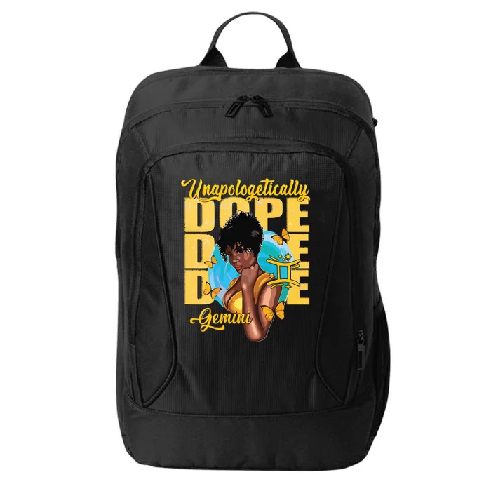 Juneteenth Unapologetically Dope Gemini Melanin Horoscope City Backpack