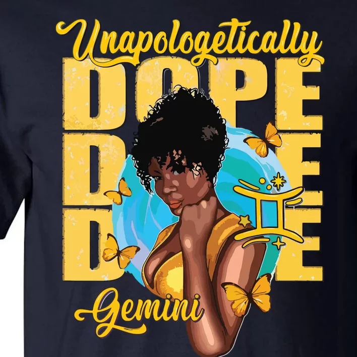 Juneteenth Unapologetically Dope Gemini Melanin Horoscope Tall T-Shirt