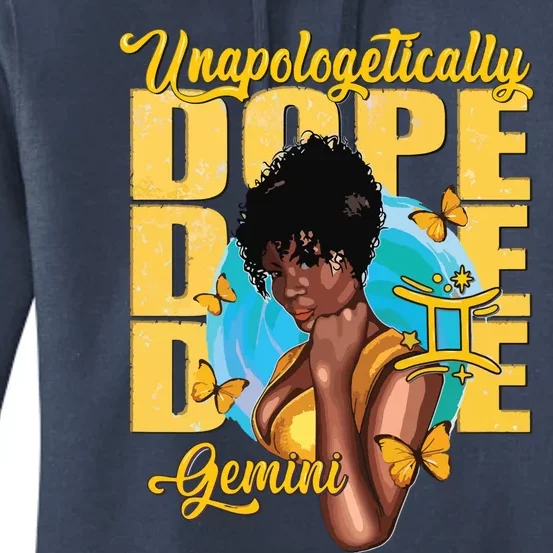 Juneteenth Unapologetically Dope Gemini Melanin Horoscope Women's Pullover Hoodie