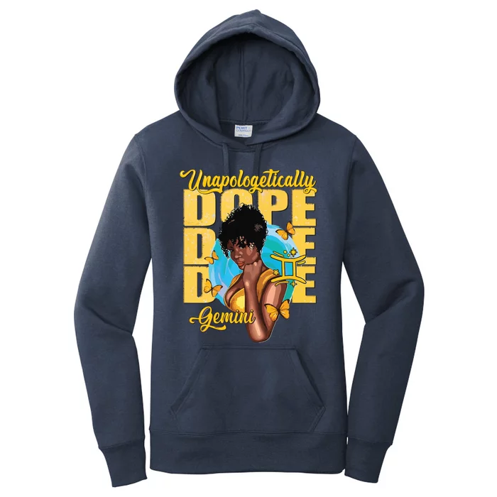 Juneteenth Unapologetically Dope Gemini Melanin Horoscope Women's Pullover Hoodie