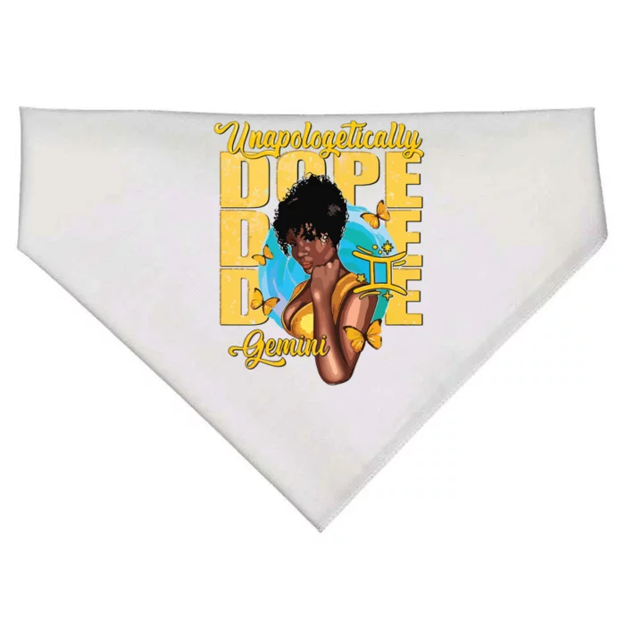 Juneteenth Unapologetically Dope Gemini Melanin Horoscope USA-Made Doggie Bandana