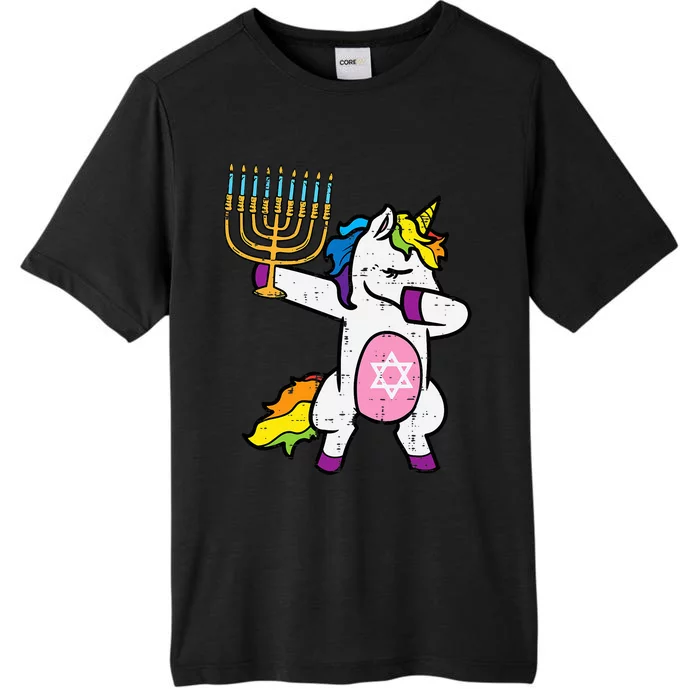 Jewish Unicorn Dab Jewnicorn Hanukkah Chanukah ChromaSoft Performance T-Shirt