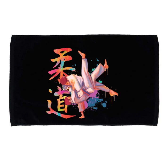 Judo Martial Arts Watercolor Microfiber Hand Towel