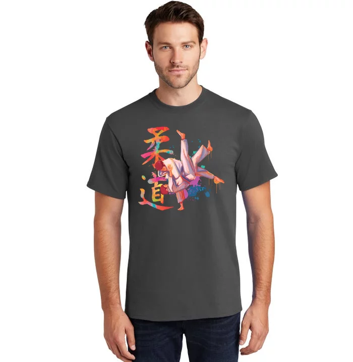 Judo Martial Arts Watercolor Tall T-Shirt