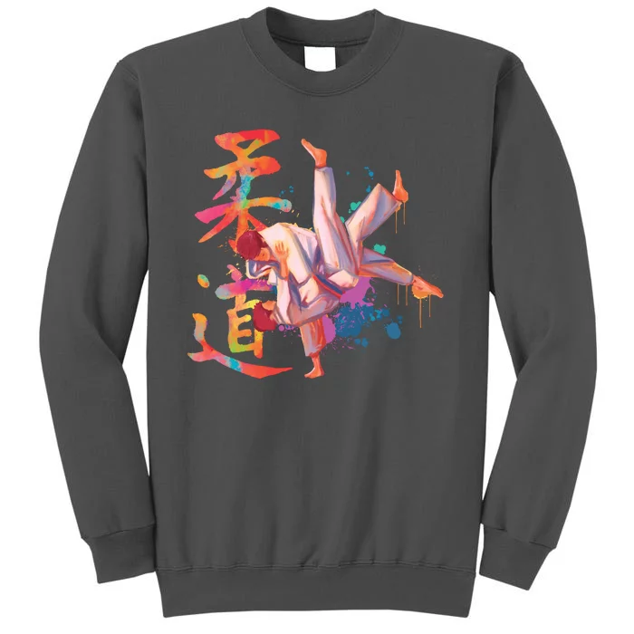 Judo Martial Arts Watercolor Tall Sweatshirt