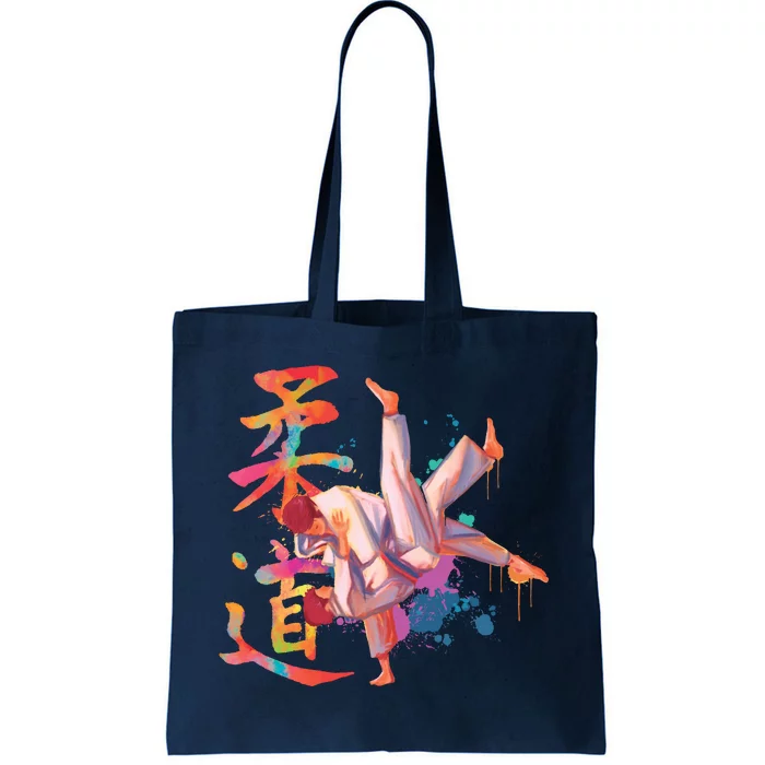 Judo Martial Arts Watercolor Tote Bag