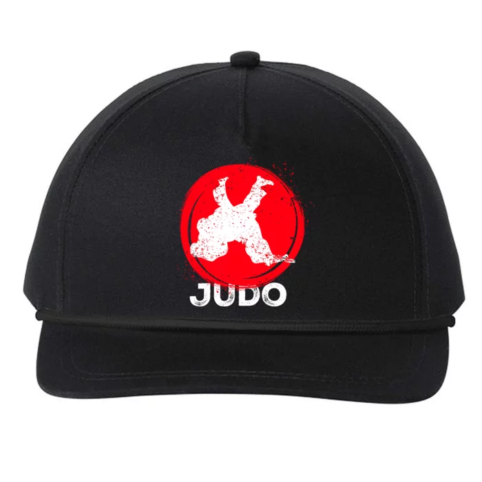 JUDO Olympic Sports Stylized Distressed Snapback Five-Panel Rope Hat