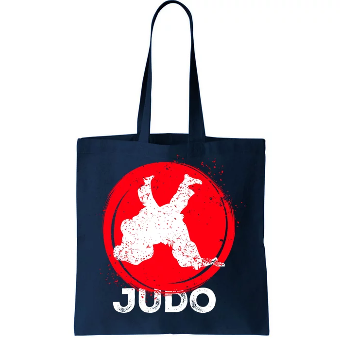 JUDO Olympic Sports Stylized Distressed Tote Bag