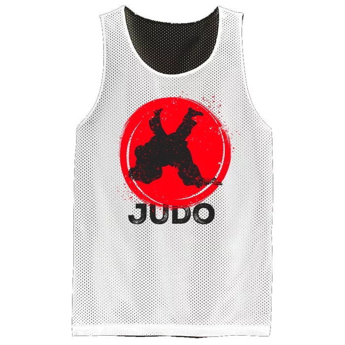 JUDO Olympic Sports Stylized Distressed Mesh Reversible Basketball Jersey Tank