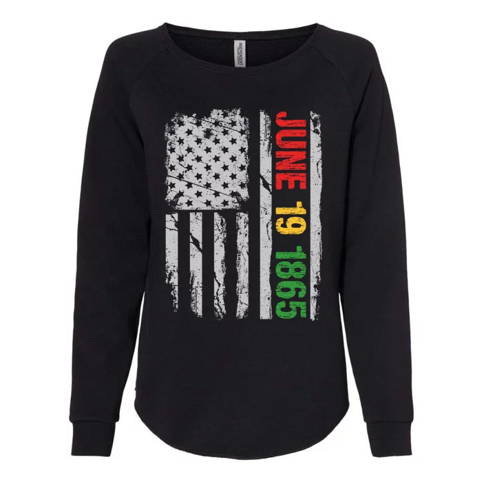 Juneteenth Usa Flag June 19 1865 Black History Month Freedom Cute Gift Womens California Wash Sweatshirt