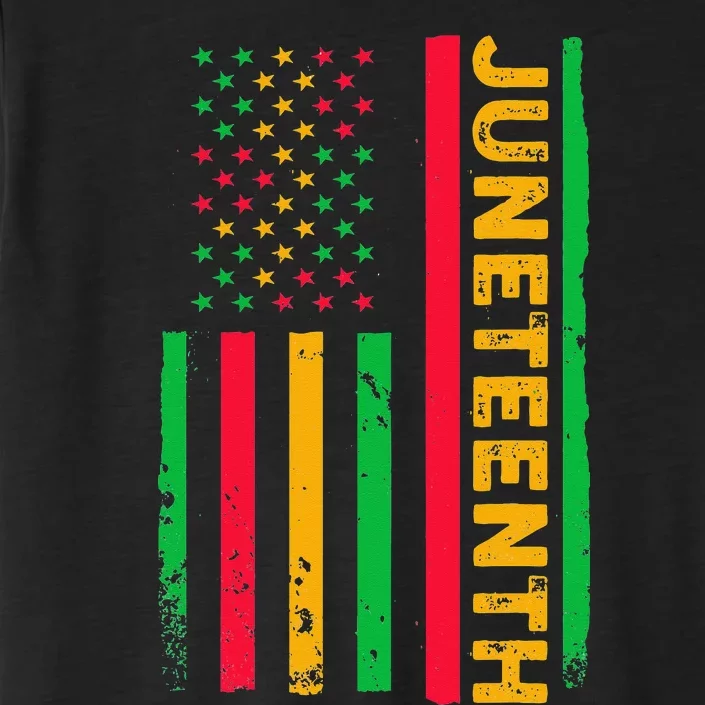 Juneteenth USA Flag Black History Day Afro American ChromaSoft Performance T-Shirt