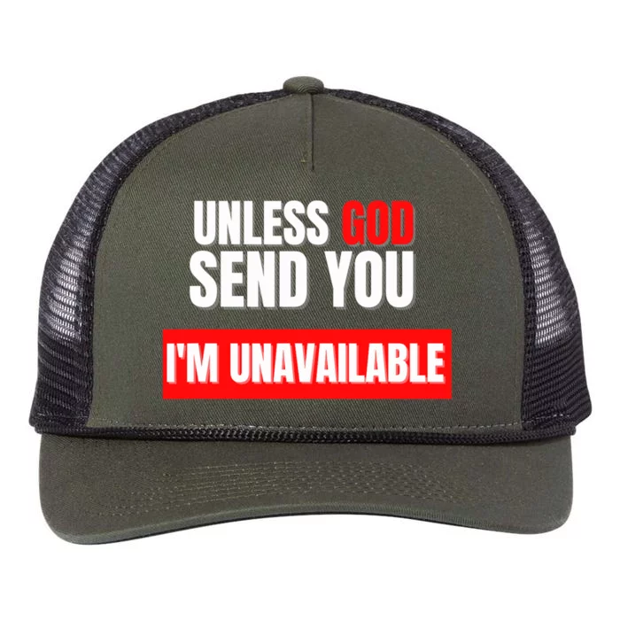 Jesus Unless God Send You Religion Christianity Jesus Retro Rope Trucker Hat Cap