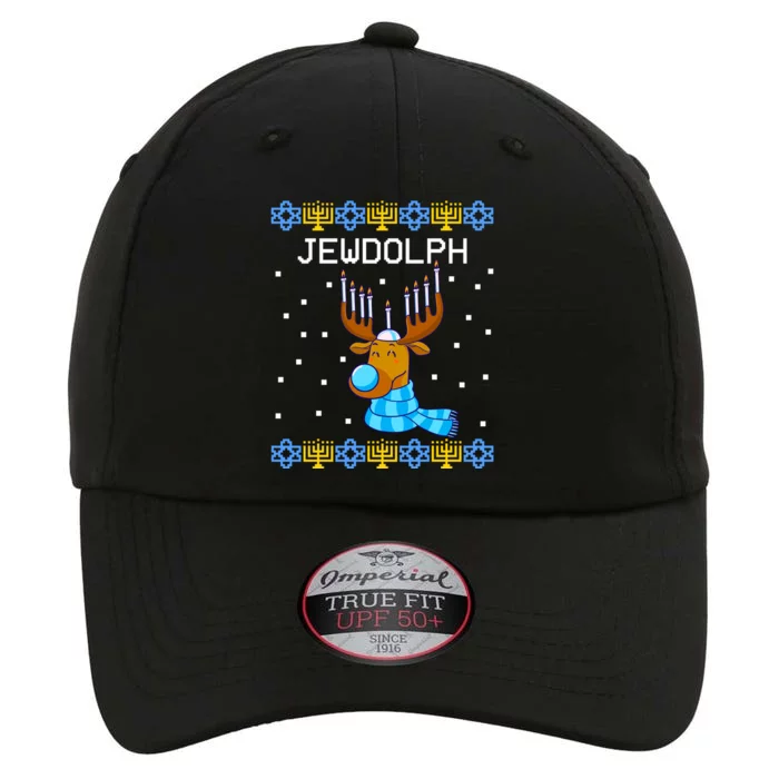 Jewdolph Ugly Hanukkah Sweater Reindeerorah Chanukah The Original Performance Cap