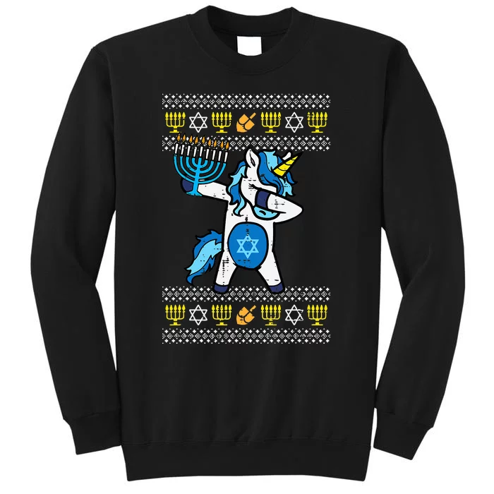 Jewish Unicorn Jewnicorn Hanukkah Chanukah Tall Sweatshirt