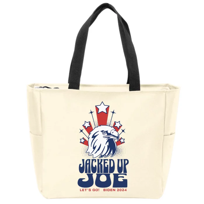 Jacked Up Joe 2024 Vote Biden President Zip Tote Bag