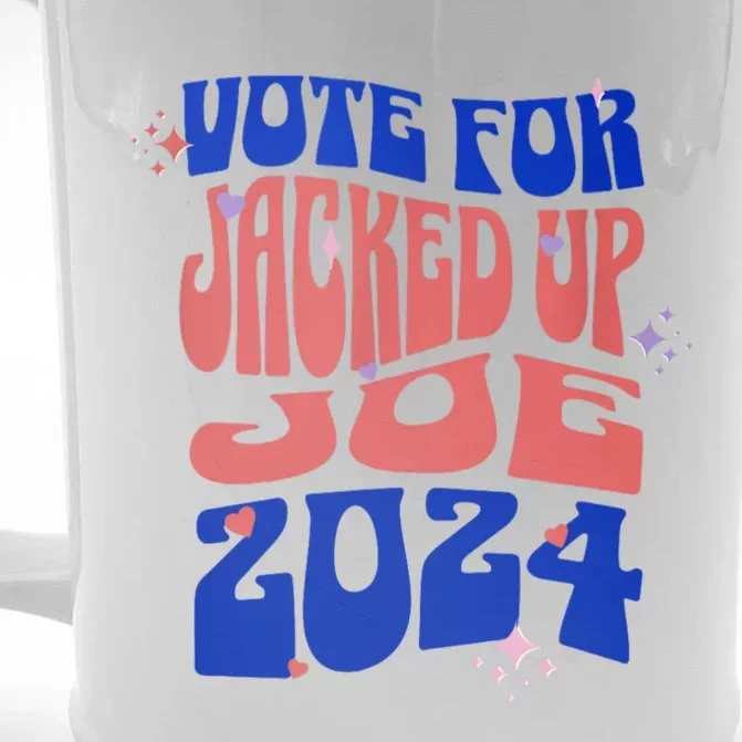 Jacked Up Joe 2024 Vote Biden President Political Front & Back Beer Stein