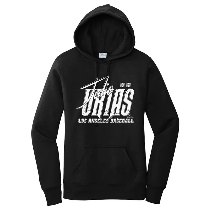 Julio Urias Los Angeles Baseball Rock Women's Pullover Hoodie