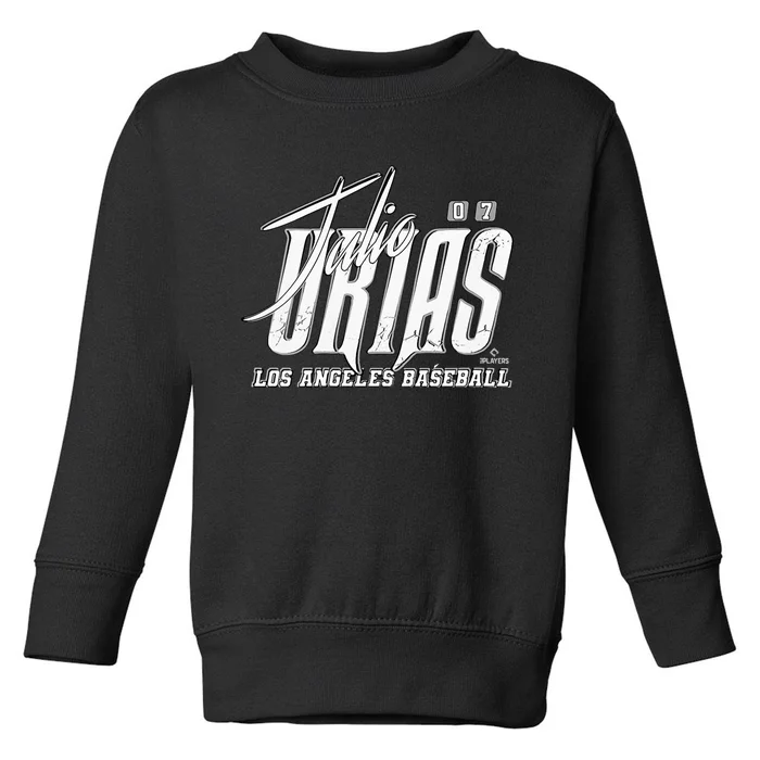 Julio Urias Los Angeles Baseball Rock Toddler Sweatshirt