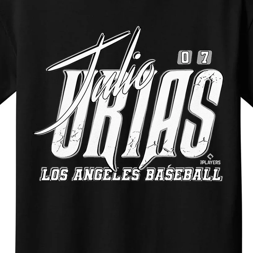 Julio Urias Los Angeles Baseball Rock Kids T-Shirt