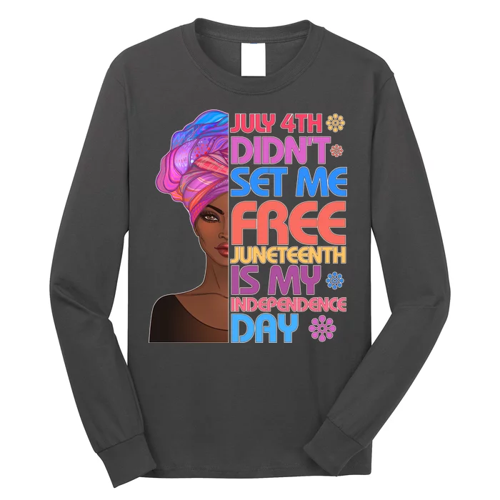 July 4th Didn't Set Me Free Juneteenth Long Sleeve Shirt