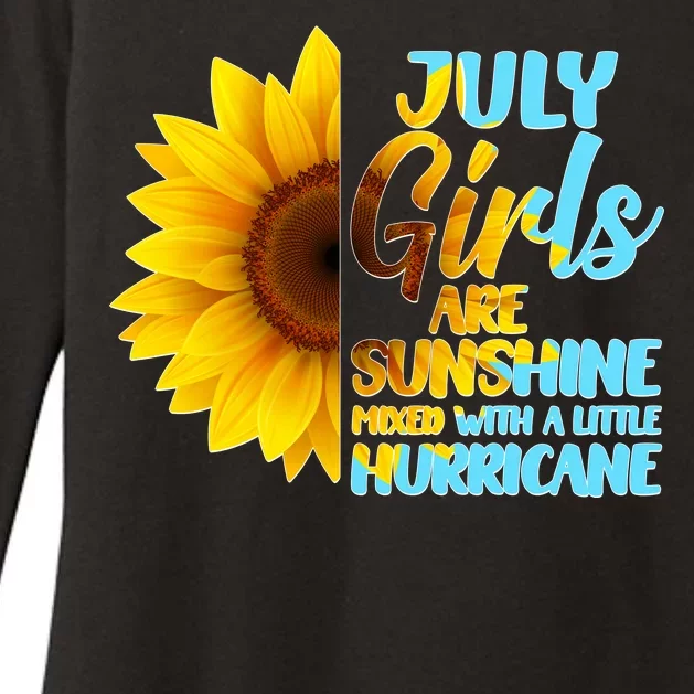 July Girls Are Sunshine Mixed With A Little Hurricane Womens CVC Long Sleeve Shirt