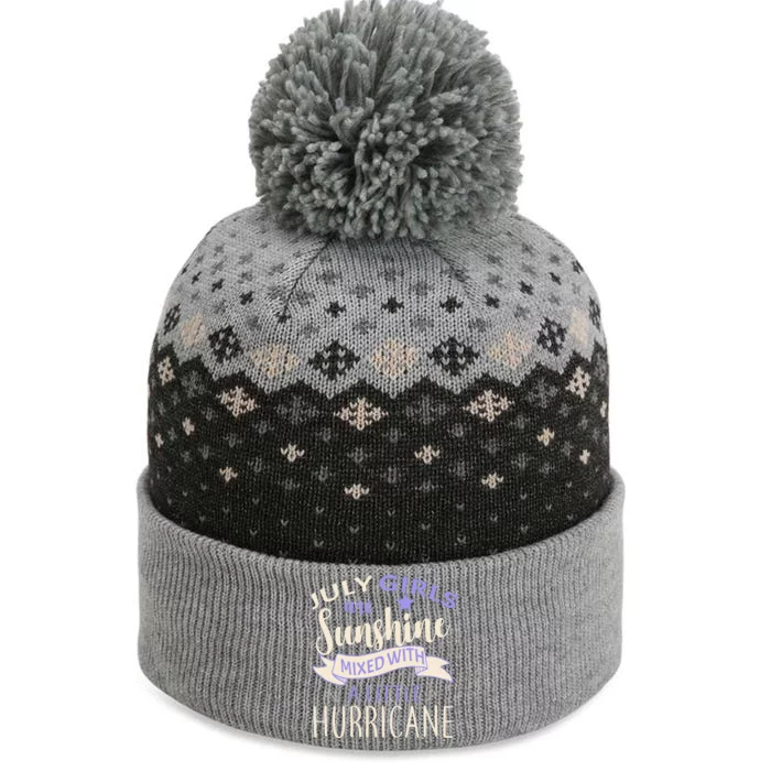 July Girls Are Sunshine Mixed With Hurricane The Baniff Cuffed Pom Beanie