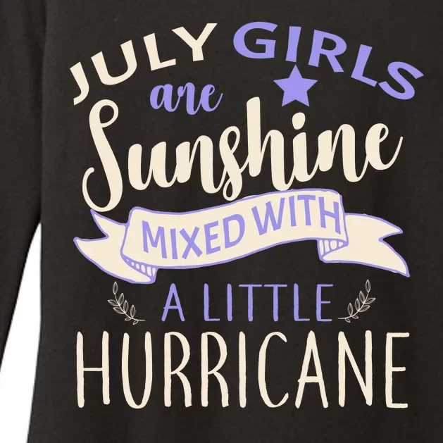 July Girls Are Sunshine Mixed With Hurricane Womens CVC Long Sleeve Shirt